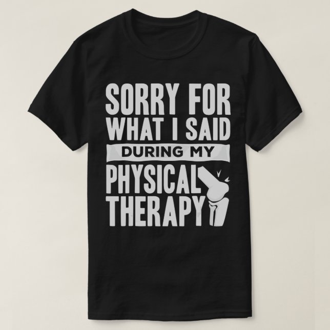 Knee Replacement Funny Therapy Surgery Recovery  T-Shirt (Design vorne)