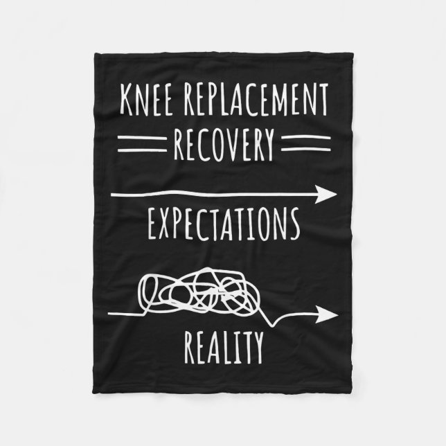 Knee Replacement Recovery Expectations Reality Sur Fleecedecke (Vorderseite)
