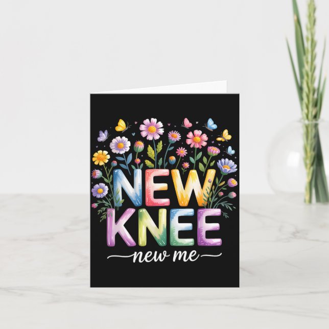 Knee Replacement Recovery Surgery Funny New Knee N Karte (Vorderseite)