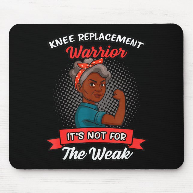 Knee Replacement Warrior Grandma Happy With New Kn Mousepad (Vorne)
