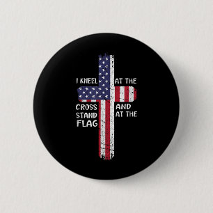 Kneel Cross am Gedenktag nie vergessen Button