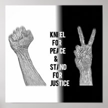 Kneel für Frieden und Stand der Gerechtigkeit