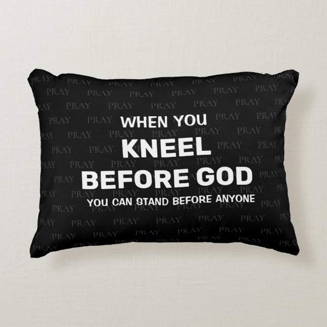 KNEEL VOR GOTTES Gebet Dekokissen (Vorderseite)
