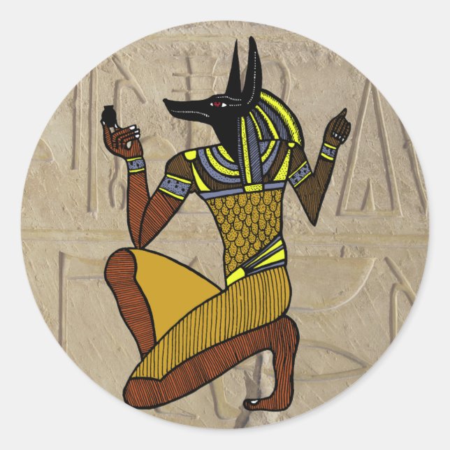 Kneeling Anubis Sticker (Vorderseite)