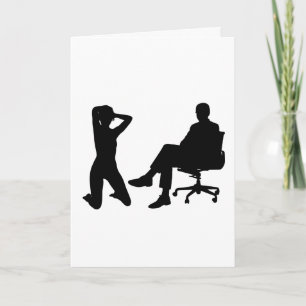 KNEELING FEMME "JE T'AIME" CARTES DE RECONNAISSANC