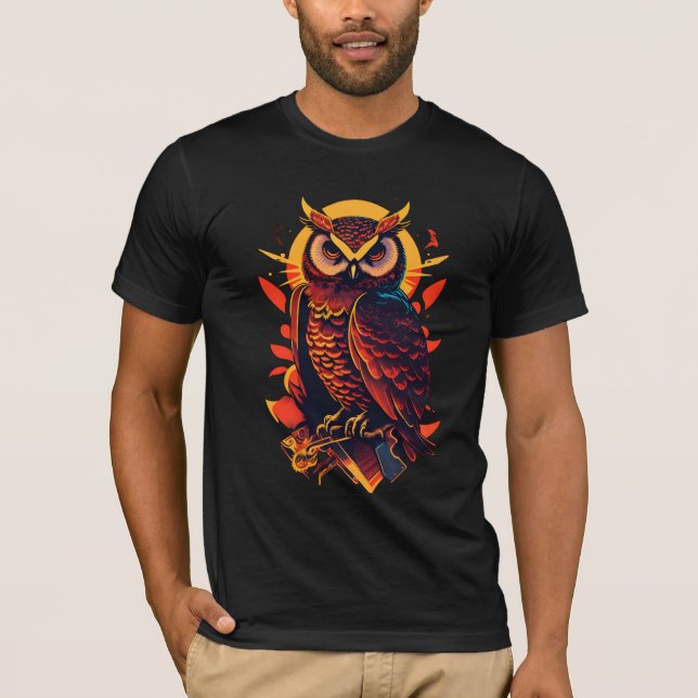 Kneeling Owl Knight T-Shirt (Vorderseite)