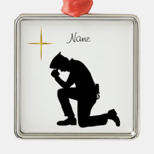 Kneeling Police Officer Weihnachtsschmuck