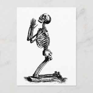 Kneeling Skeleton Postkarte