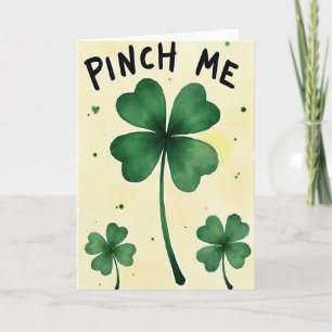 Kneif Mich Kleeblatt St. Patrick Karte