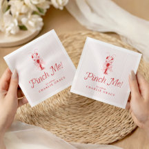 Kneif Mich Vintage-Hummer Rosa & Rot Gestreift