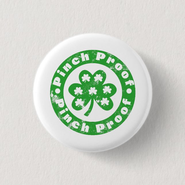 Kneif Schutz St. Patrick's Day Button (Vorderseite)