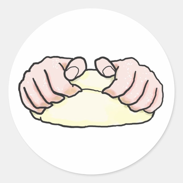 Kneten Runder Aufkleber (Vorderseite)