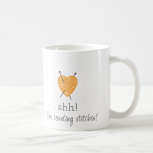 Knetend Shh! Ich zähle Nähte mit lustiger Tasse