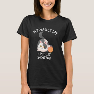 Knetkreuz Lover Niedliche Katze und Garn Funny Kn T-Shirt