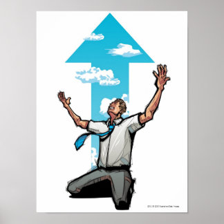 Knetmaschine des Geschäftsmanns, Pfeilzeichen im H Poster