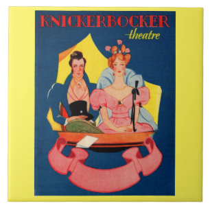 Knickerbocker Theaterkartenabdeckung der 1920er Ja Fliese