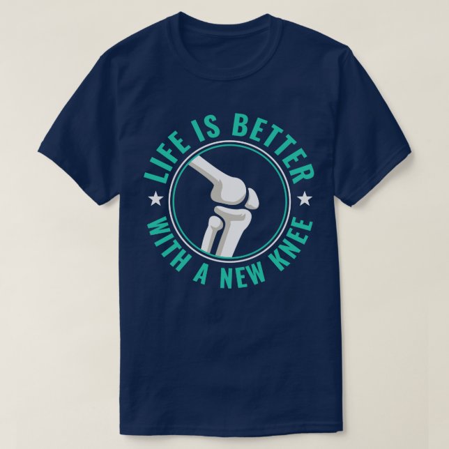 Knie-Ersatz-Operation Neue Knie-Erholung T-Shirt (Design vorne)