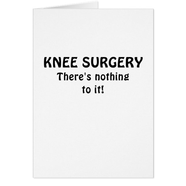 Knie-Operation dort ist nichts zu ihr (Vorne)