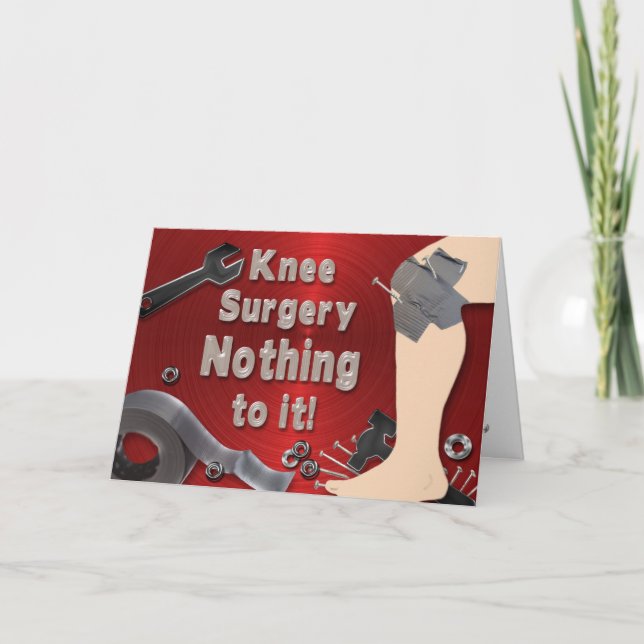 KNIE-OPERATION ERHALTEN WOHLE KARTE - ROHR-BAND (Vorderseite)