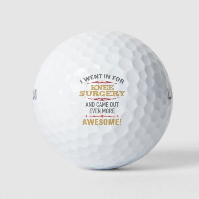 Knie Operation Erholung Spaß Golfball (Vorderseite)
