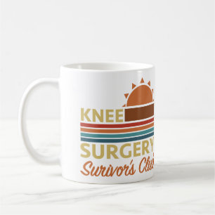 Knie Operation Erholung Spaß Kaffeetasse