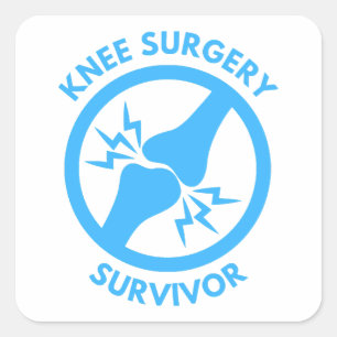 Knie-Operation Quadratischer Aufkleber