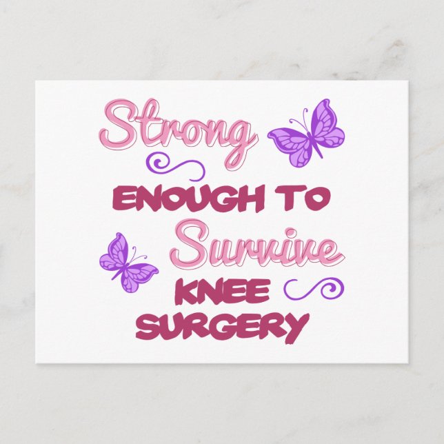 Knie Operation Strong Postkarte (Vorderseite)