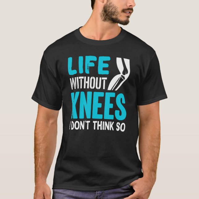 Knie-Operation Survivor Bionic Joint Knee Replacem T-Shirt (Vorderseite)