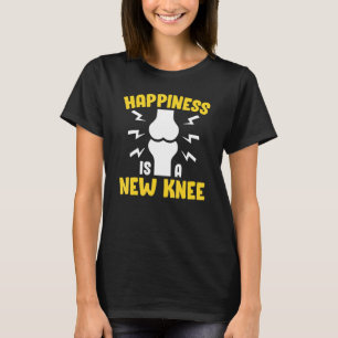 Knie Operation Survivor Happy Bionic Club Knee R T-Shirt