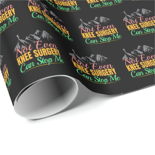 Knie-Operation-Wanderangebot - Bergsteigen Geschenkpapier (Rolleneckpunkt)
