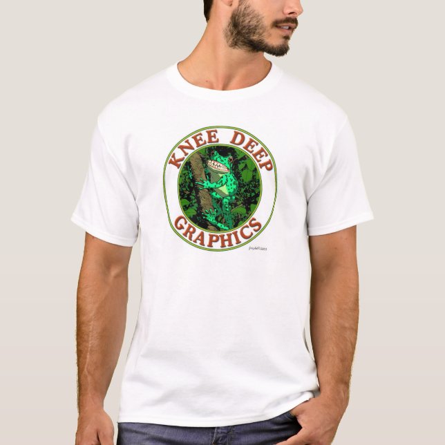 Knie-tiefes Grafik-Logo T-Shirt (Vorderseite)