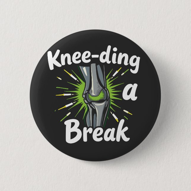 Kniebedeckung für eine knackige Knie-Replacement Button (Vorderseite)