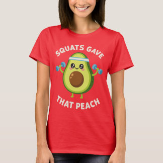 Kniebeugen gaben dieser Avocado Fitness Fitnessstu T-Shirt