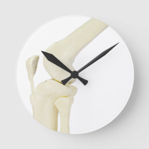 Kniegelenkmodell des menschlichen Beines Runde Wanduhr