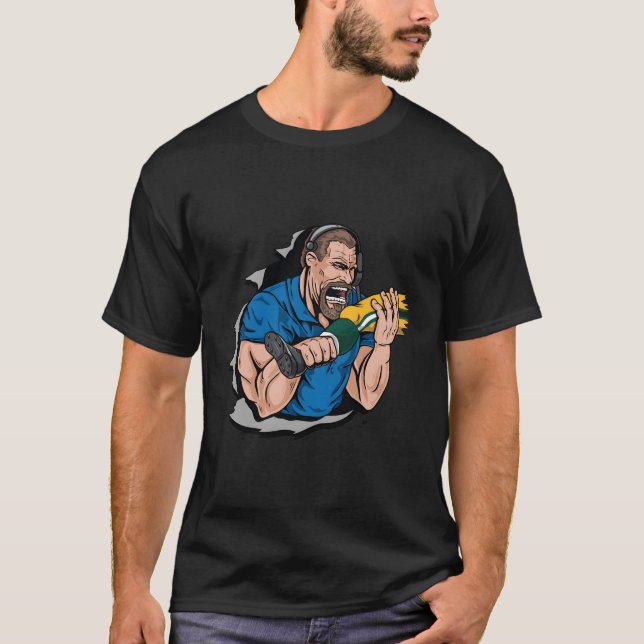 Kniekappen beißen T-Shirt (Vorderseite)