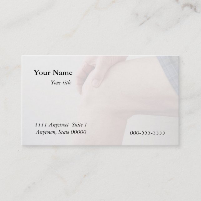 Kniekarte Visitenkarte (Vorderseite)