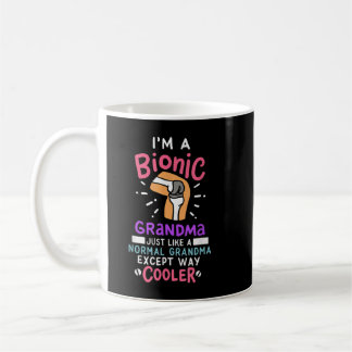 Kniesersatz bionische Oma nach Operation Geschenk Kaffeetasse