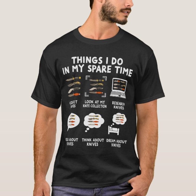 Knife Collector Maker Bladesmith Blacksmith Knives T-Shirt (Vorderseite)