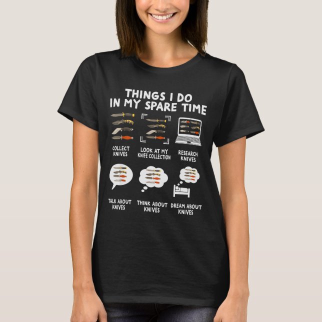 Knife Collector Maker Bladesmith Blacksmith Knives T-Shirt (Vorderseite)