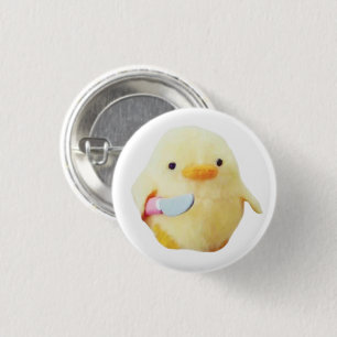 Knife Duck Plush Button Button