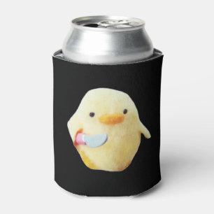 Knife Duck Plush Meme doppelseitig schwarz Dosenkühler