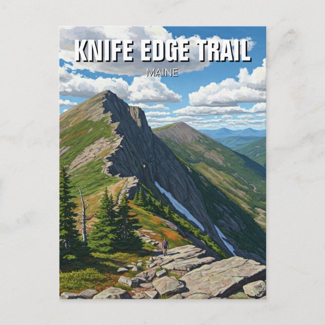 Knife Edge Trail Katahdin Maine Postkarte (Vorderseite)