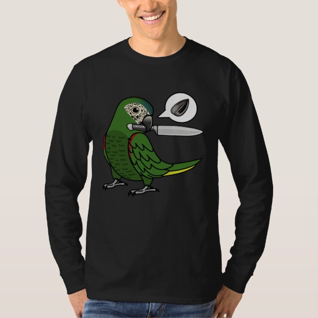 Knife Parrot Wants Seeds I Hahns Macaw T-Shirt (Vorderseite)