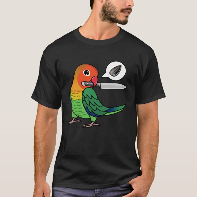 Knife Parrot Will Samen I Fischers Lovebird T-Shirt (Vorderseite)