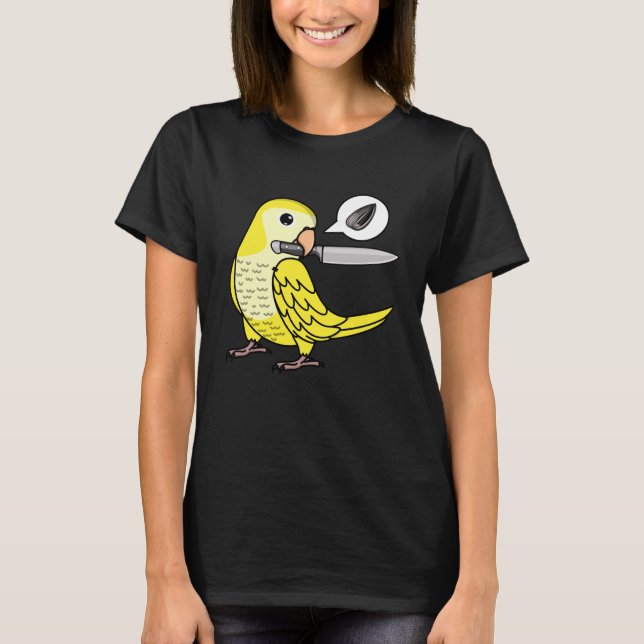 Knife Parrot Will Samen I Gelbe Lutino Monk Para T-Shirt (Vorderseite)