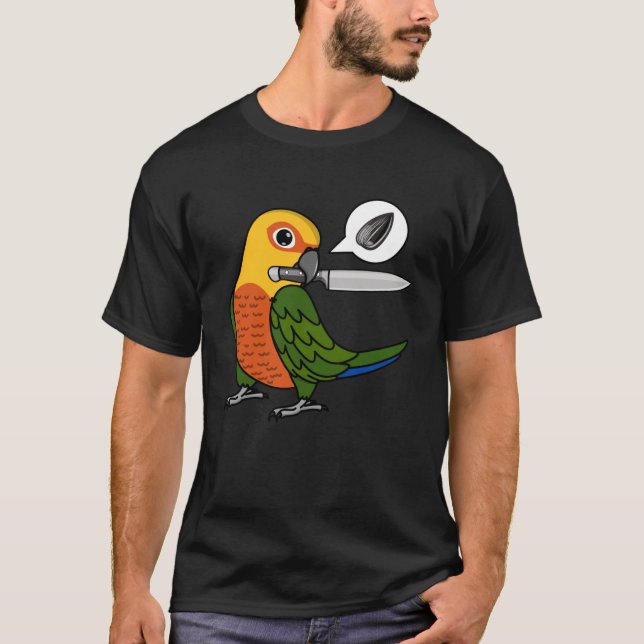 Knife Parrot Will Samen I Jenday Conure T-Shirt (Vorderseite)