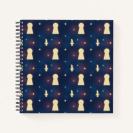 Knife Star Keyhole Notebook | Dark Back Journal Notizbuch