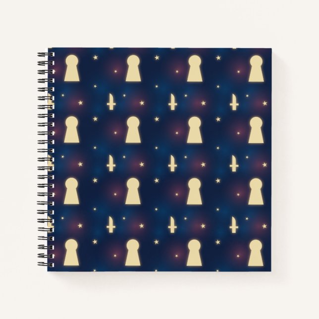 Knife Star Keyhole Notebook | Dark Back Journal Notizbuch (Vorderseite)