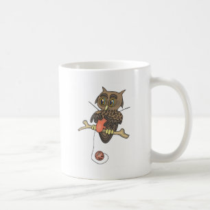 knifty Stricker der Eule und des Garns Kaffeetasse