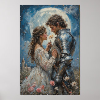 Knight and Princess Fantasy Poster